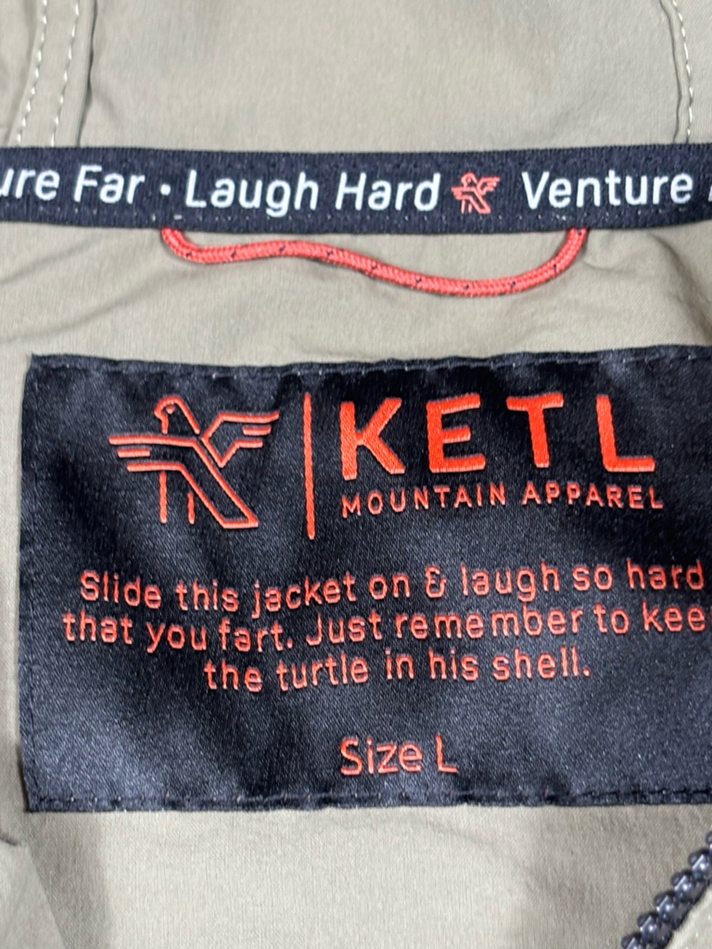 KETL Mtn Escapade Men’s L Olive Lightweight Hooded Travel Hiking Jacket - Picture 3 of 11
